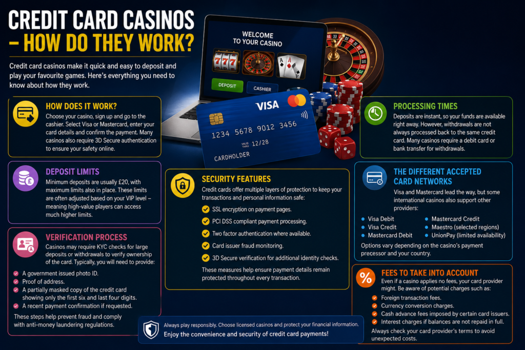 how do credit card casinos work